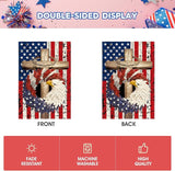 AVOIN colorlife Patriotic Stars and Stripes Eagle Wreath Garden Flag 12x18 Inch Double Sided Outside, USA 4th of July Memorial Day Independence Day Watercolor Yard Outdoor Decoration