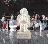 Artisan Flair Praying Angel Figurines,Resin White Cherubs Statues,Home Garden Memorial Angel Sculpture-6.5 Inch