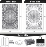 Pauwer Waterproof Outdoor Rug 8x10, Reversible Plastic Straw Patio Camping Rug, Indoor Outdoor RV Mat Carpet for Deck, Camper, Porch, Balcony, Backyard, Picnic, Boho Grey