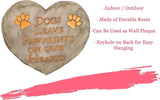 Spoontiques - Garden Décor - Dogs Leave Pawprints Stepping Stone - Decorative Stone for Garden