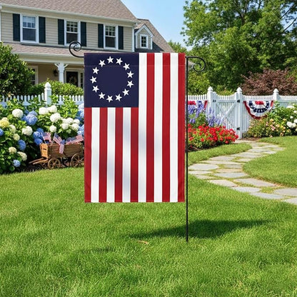 TOPFLAGS Betsy Ross Flag Garden Flags 12x18 Inch Double Side 250 Anniversary 13 Star USA Yard Flag Colonies for Outside Patriotic