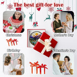 Stained Glass Window Hanging, Blue Lake Golden Sun Abstract Mountains Landscape Suncatcher for Doors Window Home Sun Catchers Decor Mother's Day Birthday Gifts for Women Men Mom 15 in