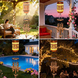2 Pack Hummingbird Solar Wind Chimes for Outside, Gifts for Mothers Day Mom Women Grandma Birthday Memorial Teacher, 32" Windchimes Outdoor Decor Hanging Solar Lantern for Garden Porch Patio Backyard