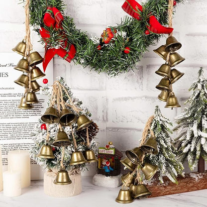 4 Pcs Witch Bells Protection for Door, Hangers Wind Chimes, Door Bell Hanger Christmas Bells for Boho Home Room Decor