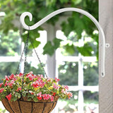 Qiang Ni Bird Feeder Hanger: 12-Inch 50 Lb Wall-Mounted Plant Bracket Outdoor - 2 Pieces White Plant Hooks for Hanging Flower Baskets