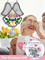 KY&BOSAM Gifts for Nana I Love You Grandma Angel Suncatcher Stained Glass Suncatchers for Window Hangings Glass & Metal Maker for Garden Christmas Tree Wedding Party Patio Backyard Home Decor