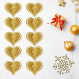 10pcs Gold Heart Shape Suncatcher Parts Hanging Window Pendant DIY Metal Part Ornament Hand-Crafts Gifts