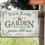 Custom Metal Signs with Name Made in USA Personalized Vintage Garden Sign Waterproof Vintage Decorative Metal Print for Wall Decor Customized Home Garden Ideas Gifts Artwork Prints for Yard Ourdoor