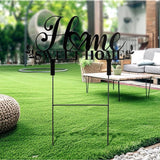 Amyhill Sweet Home Outdoor Decor Metal Garden Stakes 25 Inch Welcome Home Yard Signs Decorations Housewarming Decorative Garden Stakes Decorations for Family Welcoming Party Patio Lawn Walkway