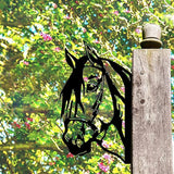 Farm Peeping Horse Metal Art Outdoor Decor Garden Fence Decoration, Farmhouse Backyard Hang Artwork Wall Decor, Outdoor Yard Patio Lawn Statue Gift for Loved Dad Grandpa (Horse)