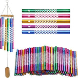 100Pcs Metal Wind Chime Tubes, Aluminum DIY Crafts Wind Chime Empty Tubes Parts Kit, Assorted Color