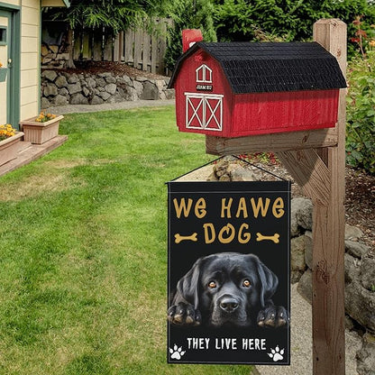 We Have Dog Garden Flag Seasonal Double Sided 12 x 18 Inch Small Yard Flag for Indoor Outdoor Decor Holiday All Seasons