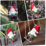 Hanging Garden Gnome Decor - Funny Gnome with Wine Glass on Hammock, Resin Outdoor Statue for Tree, Patio, Yard, Lawn, Balcony, Unique Garden Gifts for Mom, Women, Housewarming, Christmas Decorations