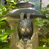 Helloween Bat Statue Garden Decor Plant Pot Hugger Resin Flower Pot and Vase Hugger Planter Pot Hanger Hanging Bat Figurines Lawn Sculptures Outdoor Ornaments Home Office Decoration