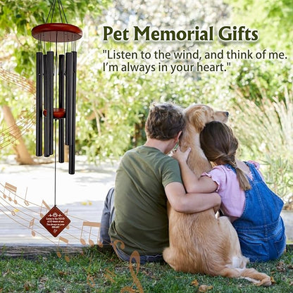 Pet Memorial Gifts for Loss of Dog, 26" pet Memorial Wind Chimes for Outside, Loss of Dogs Sympathy Gift, Listen to The Wind in Memory of Pets Windchimes for Garden