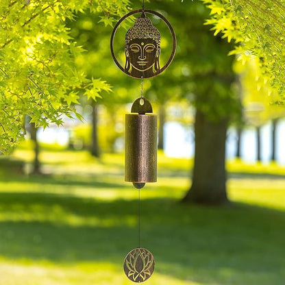 VP Home 31-inch Rustic Zen Buddha Wind Chimes for Outside Unique Zen Buddha Windchimes Outdoor Decorations Garden Decor Buddha Gift for Women, Mom, Grandma, Unisex