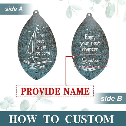 ASTARIN Personalized Happy Retirement Gift, Custom Retirement Wind Chimes for Women Men, 35" Large Deep Tone Wind Chime Retire Gifts for Teacher Co-Workers Boss Friends Parents(Produced in USA)