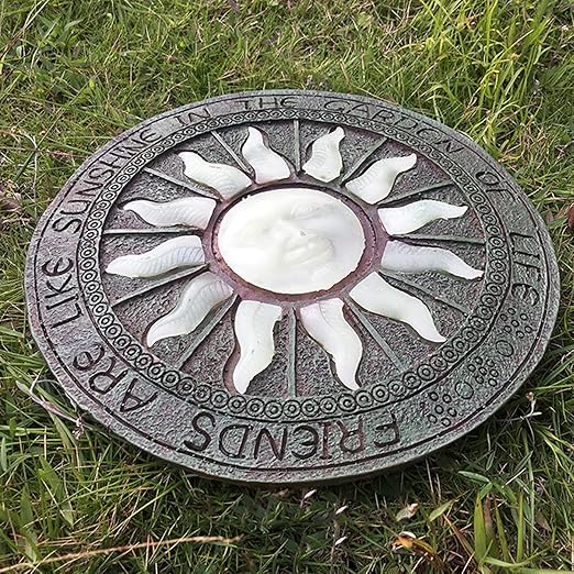 Luminous Garden Stepping Stone, Retro Style Outdoor Backyards Pathway Décor Step Stones, Weatherproof Garden Landscaping Decorative Stone (Size : Style5)