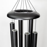 Corinthian Bells by Wind River - 60 inch Black Wind Chime for Patio, Backyard, Garden, and Outdoor Decor (Aluminum Chime) Made in The USA