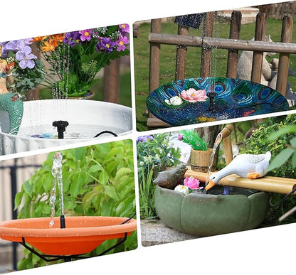 AISITIN Solar Water Pump for Outdoor Features, 2026 Upgraded DIY Fountain Kit With 6 Nozzles, 9.8ft Power Cord, for Bird Bath, Ponds, Garden, Fish Tank Solar Powered Water Fountain Pump