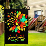 Juneteenth Garden Flag Black Liberation Yard Flags June 19 1865 African American Emancipation Independence Black Freedom Celebration Yard Outdoor Decoration Sign 12X18 Double Sided