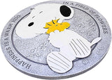 Roman Snoopy Hug Stepping Stone, 12-inch Diameter, Resin, Home, Garden, Outdoor