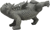 Ebros Gift Whimsical Dog Style Peeing Garden Dragon Statue 12" Long Cute Naughty Baby Dragon Cocking Leg Faux Stone Resin Finish Figurine