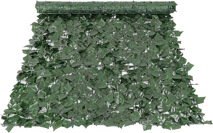 VEVOR Artificial Ivy Privacy Fence Screen, 39 x 98 in Faux Ivy Vine Leaf Hedges Fence, Greenery Privacy Fence with Strengthened Joint, Green Wall Decoration for Outdoor Garden, Yard, Balcony
