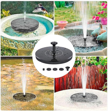 Solar Bird Bath Fountains Pump, 1W/1.4W Solar Powered Fountain Glass Panel with Fixed Rods, Standing Floating Water Fountain Pump for Bird Bath, Garden, Pond, Pool, Outdoor