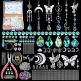 DIY Suncatcher Making Kits, 400 pcs Crystal Sun Catchers Crafts with Hooks Chains Pendants Rainbow Maker for Window Hanging Prism Indoor Outdoor Garden Party Decor