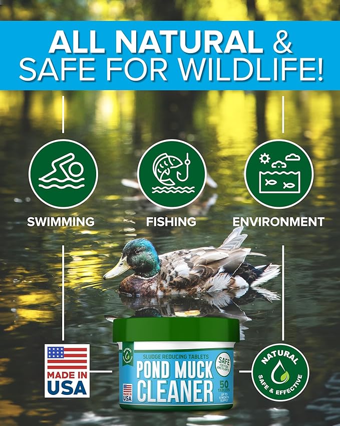 Pond Clarity Solution | Fish Pond Clarity Solution | Sludge Dissolver for Fish Pond 50 Tablets