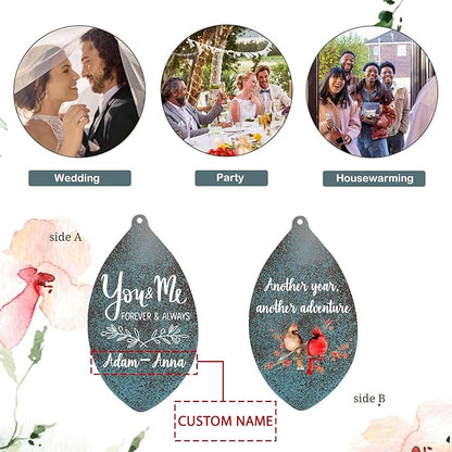 ASTARIN Wedding Gifts Wind Chime, Personalized Names & Date Wind Chimes Gifts for Couple 2026, Wedding Gift for Newlywed Bride Groom Husband Wife, Engagement Gift Valentine’s Day Produced in USA