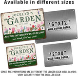 Personalized Metal Signs with Name Made in USA Custom Vintage Garden Sign Waterproof Vintage Decorative Metal Print for Wall Decor Customized Home Garden Ideas Gifts Artwork Prints for Yard Ourdoor
