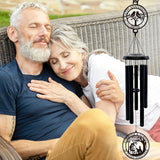50th Anniversary Wedding Gifts for Couple,37" Golden Wedding Anniversary Wind Chimes, Unique 50 Years Marriage Keepsake for Parents Grandparents Wife Husband Friends (Love Bird)