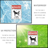snowsun Vintage Metal Dog Signs Beware Property Patrolled By Husky Security Funny Tin Sign Wall Decor for Home Yard Garden Farm Street Outside 8×12 Inches