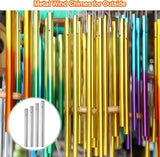 M METERXITY 16-Pack Wind Chime Tubes, 4 Sizes Aluminum Metal Wind Bell Empty Tubes for Outside/Adults Arts and Crafts/DIY [Silver]