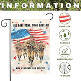 Memorial Day Garden Flag Patriotic American Soldier Tribute Outdoor Yard Flags Honoring Fallen Heroes Military Remembrance Patio Veterans Day Fourth of July American Flag Decor 12x18 Inch