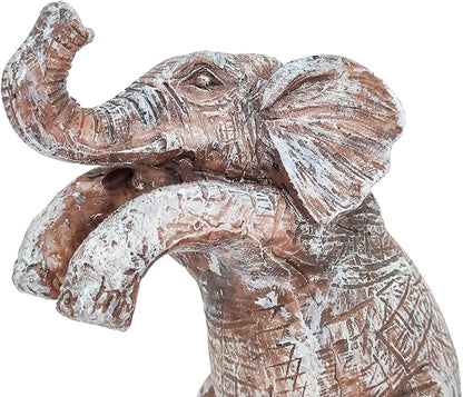 HPMAISON Climbing Elephant Plant Decorations for Pots Planter Flower Pot Hugger Resin Elephant Statue Garden Figurine for Fence Yard Lawn Outdoor Ornaments Office Decorations