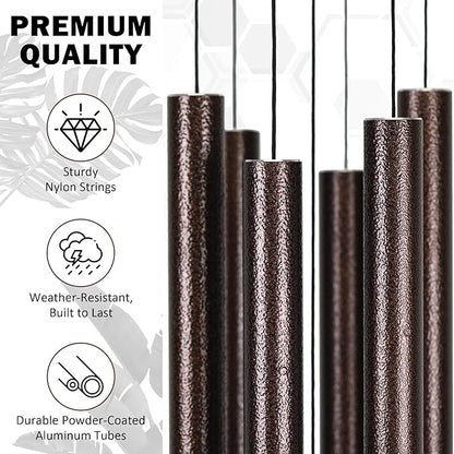 Vanquer Large Wind Chimes for Outside Deep Tone - 48'' Wind Chimes Outdoor Clearance, Deep Tone, Memorial, Sympathy Gift, Garden Patio, Home Décor, Bronze