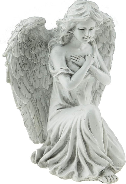 Angel Resin Garden Statue | Outdoor Indoor Figurine Gift Decoration for Home Décor, Patio, Yard, and Garden