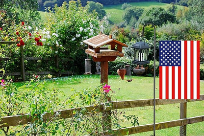 Garden Flag Stand and Shepherd Hook,36 Inch Garden Flag Pole Holder with one Tiger Clip and two Spring Stoppers for Bird-Feeder Lantern Plant-Hook Garden-Stake Seasonal Flags