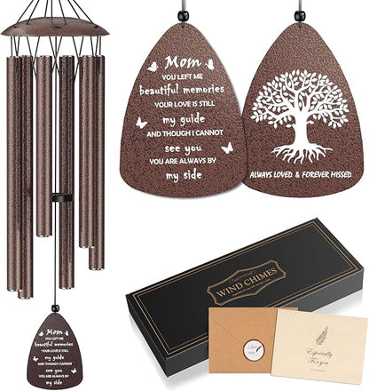 Memorial Wind Chimes for Loss of Mom，Sympathy Wind Chimes for Loss of Mother，Sympathy Bereavement Memorial Gift for Loss of Mother，in Memory of Mom Gifts