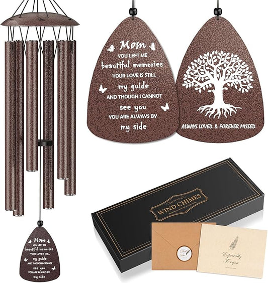 Memorial Wind Chimes for Loss of Mom，Sympathy Wind Chimes for Loss of Mother，Sympathy Bereavement Memorial Gift for Loss of Mother，in Memory of Mom Gifts