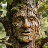 Whimsical Tree Face Outdoor Statues Garden Decoration, Old Man Resin Statue Outdoor Tree Hugger for Yard Art, Trees Decorations Outdoor Wallmounted Statue