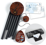 Memorial Wind Chimes for Loss of Loved One, Windchimes in Memory of a Loved One, Sympathy Gift Baskets, Bereavement Condolence Gifts, Memorial Gifts for Loss of Mom, 32" Sympathy Butterfly, Black