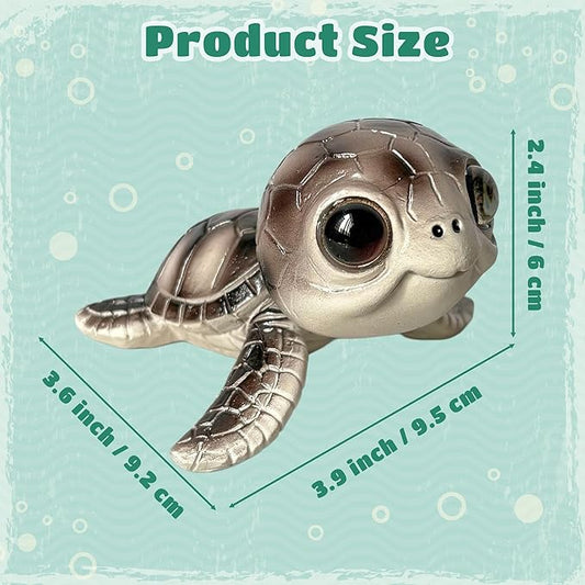 Turtle Statue Garden Decor - Gray Turtle Statue for Outdoor Garden Decor Outside Gardens Animal Statues for Home Courtyard Pond Backyard Patio Decoration Gift for Mother’s Day Women Birthday