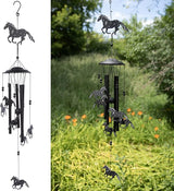 VP Home Wild Horses Wind Chimes for Outside - Harmonic Windchimes with Rustic Design for Gardens, Patios, and Porches - Thoughtful Horse Gifts for Mom, Grandma, and Horse Lovers - 12 x 12 x 84 Inches