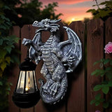 Dragon Tree Hugger Garden Decor Solar Dragon Lamp Lantern Statues Lawn Ornaments for Outside Patio Balcony Yard Unique Housewarming Gifts