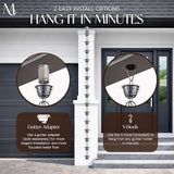 Monarch Rain Chains Aluminum Hammered Cup Pewter Rain Chains for Gutters – 8.5 ft Pewter Decorative Rainchain Outdoor Durable Heavy Duty Gutter Chain Downspout Modern Rainchains for Outside