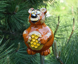 Ceramic Decoration for Garden and Yard | Outdoor Ornament with Stake | Bear | GKR70